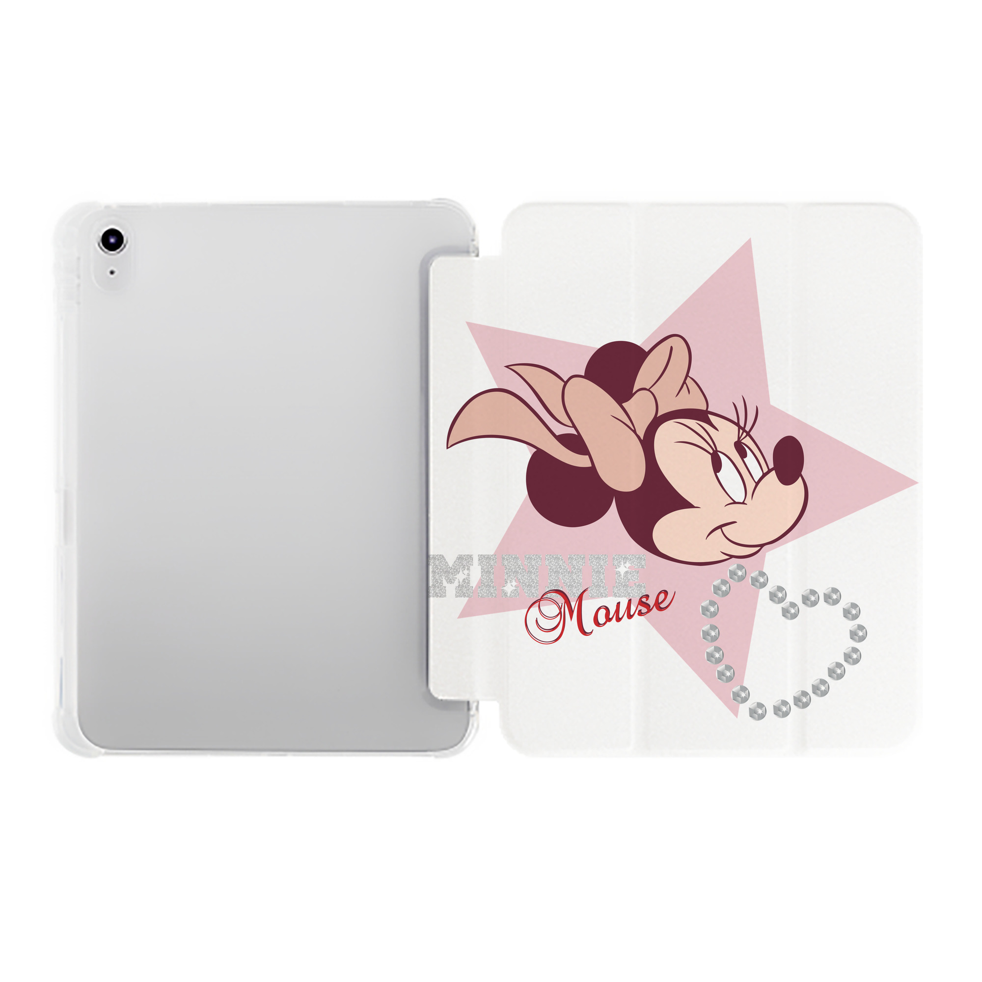（画像用） ミッキーマウス Mickey Mouse IPad ケース ペン収納付き 三つ折りスタンド PUレザー×シリコン 対応機種9.5/10.5/10.9インチ